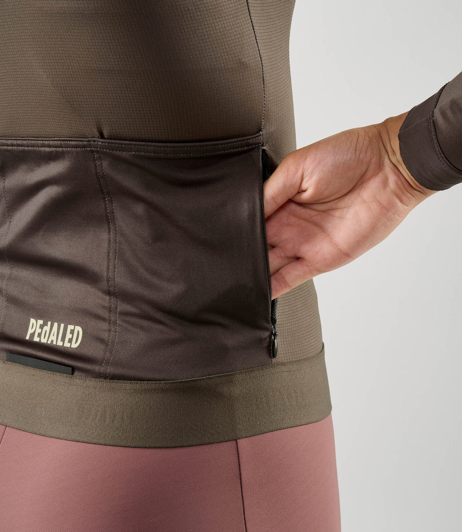 Pedaled Element Women's Long Sleeve Jersey Radtrikot langarm Grey