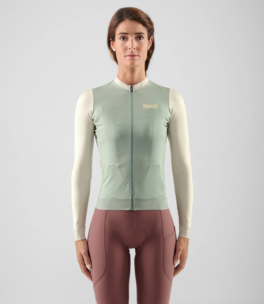 Pedaled Element Women's Long Sleeve Jersey Radtrikot langarm Light Blue