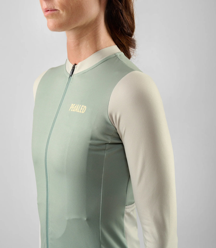 Pedaled Element Women's Long Sleeve Jersey Radtrikot langarm Light Blue