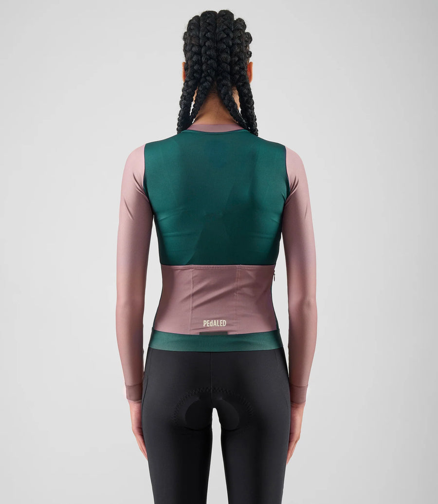 Pedaled Element Women's Long Sleeve Jersey Radtrikot langarm Teal