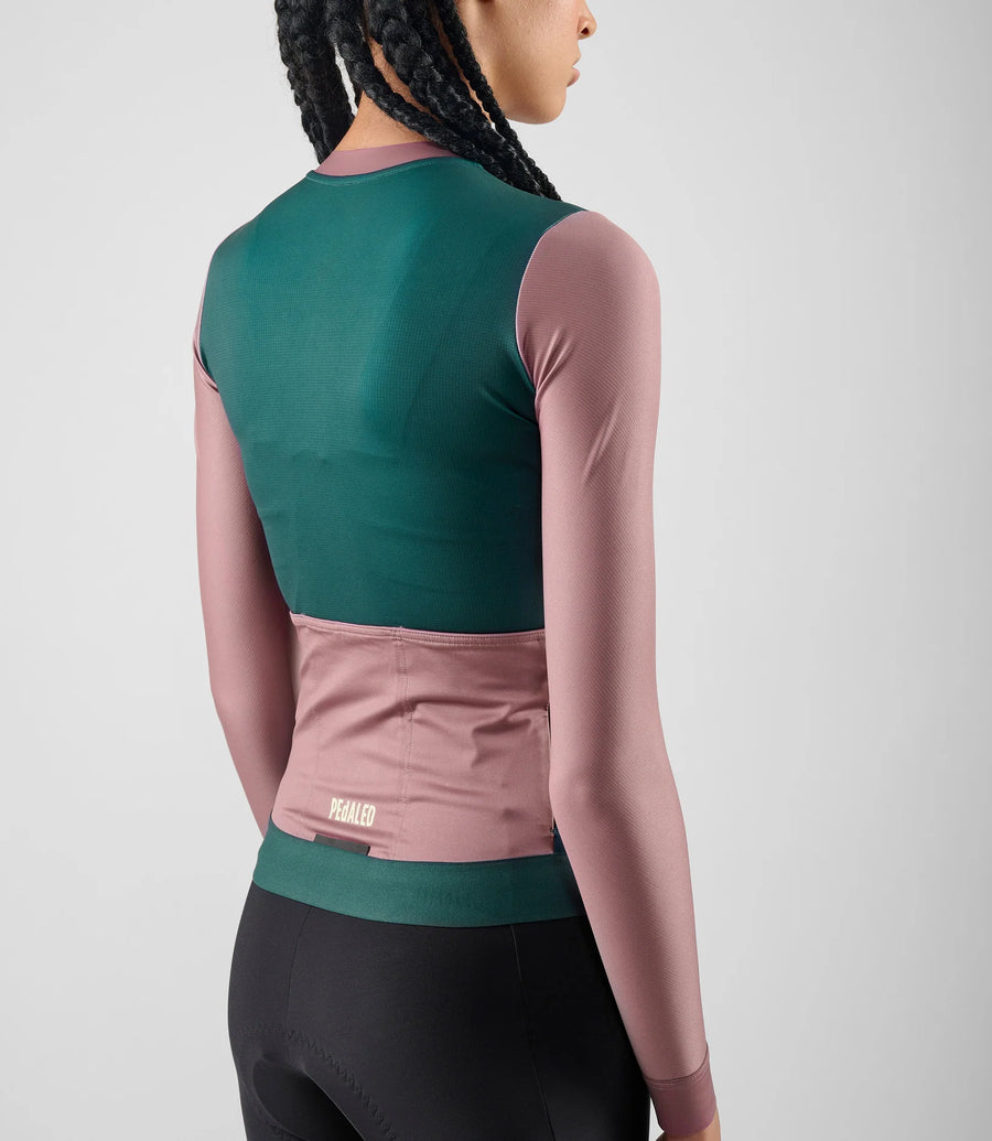Pedaled Element Women's Long Sleeve Jersey Radtrikot langarm Teal