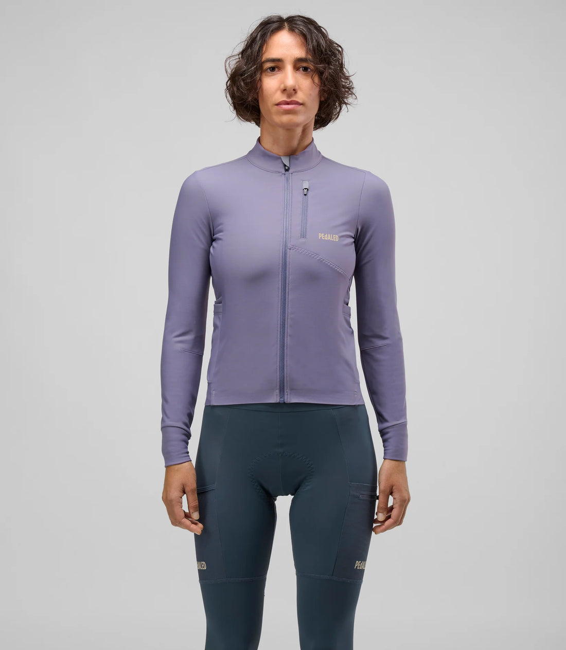 Pedaled Odyssey Women's Long Sleeve Jersey Radtrikot langarm Lilaic