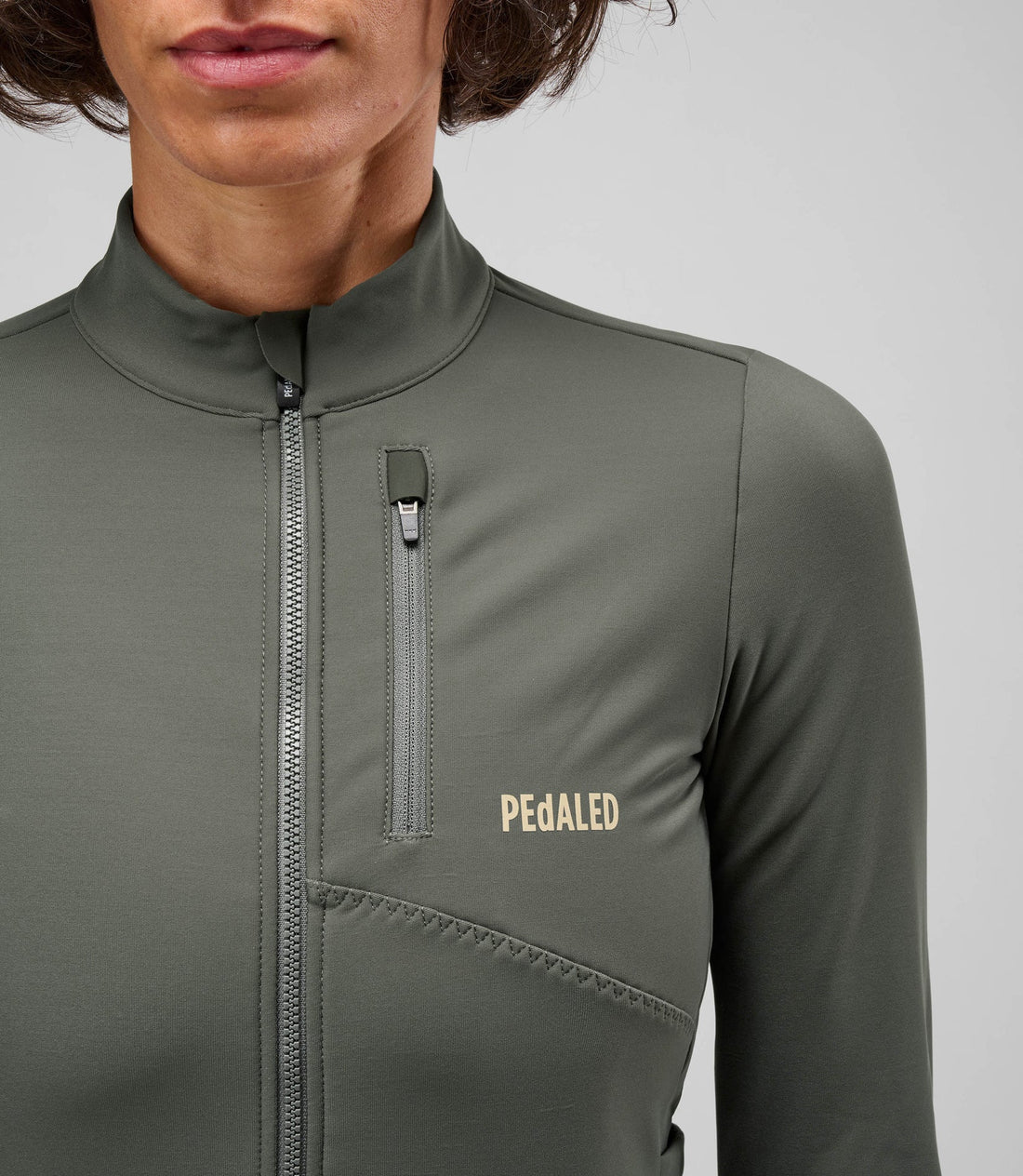 Pedaled Odyssey Women's Long Sleeve Jersey Radtrikot langarm Charcoal Gray