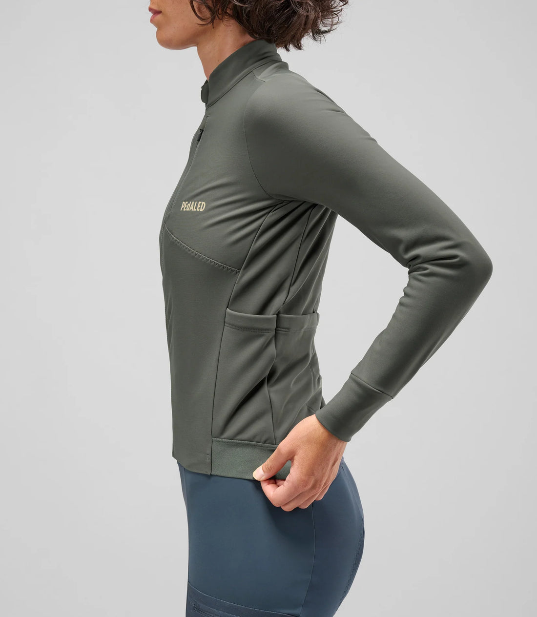Pedaled Odyssey Women's Long Sleeve Jersey Radtrikot langarm Charcoal Gray