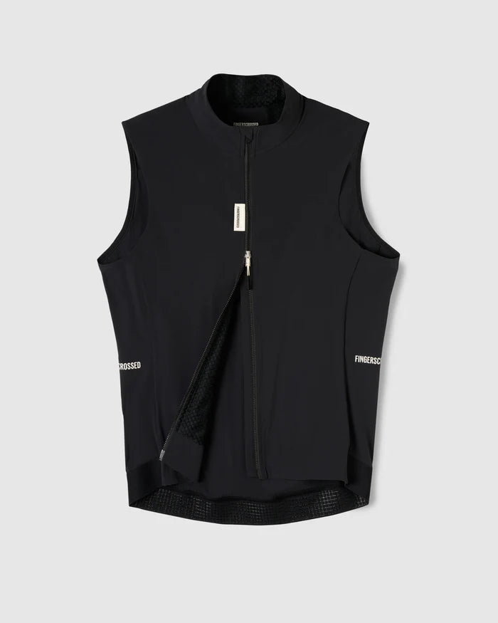Fingercrossed Road Wind Vest Men Insulated Wind Weste Black
