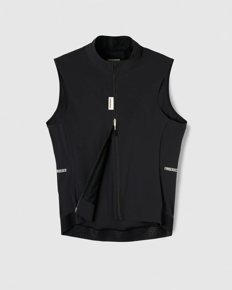 Fingercrossed Road Wind Vest Women Insulated Wind Weste Black
