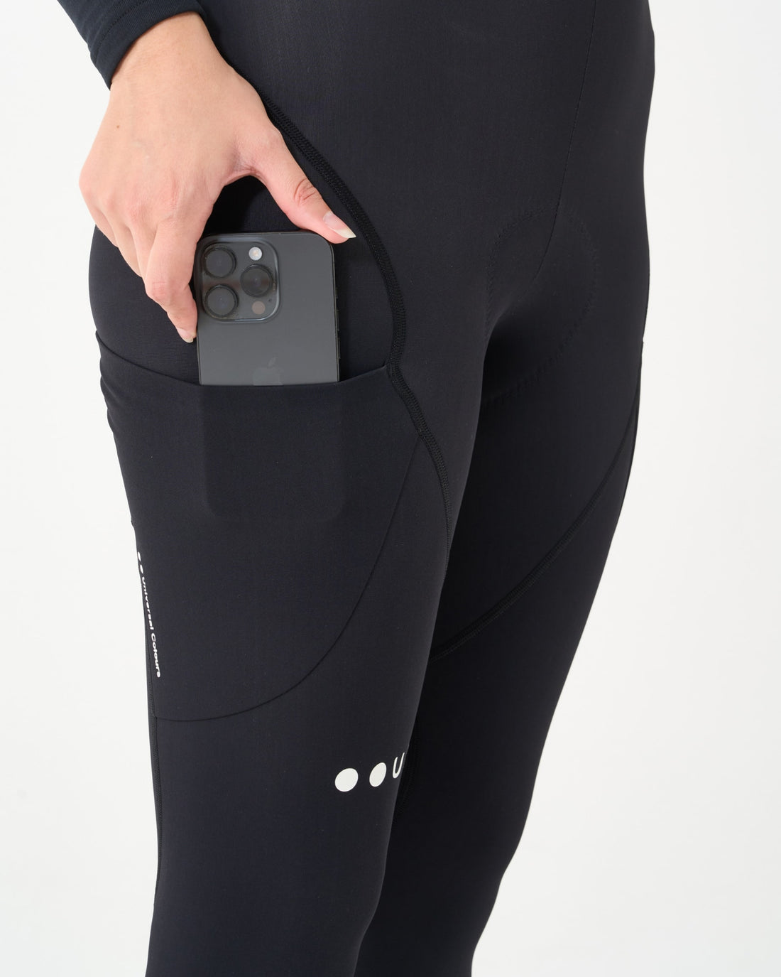 Universal Colours Mono Cargo Women's Bib Tight Winter-Radhose Black