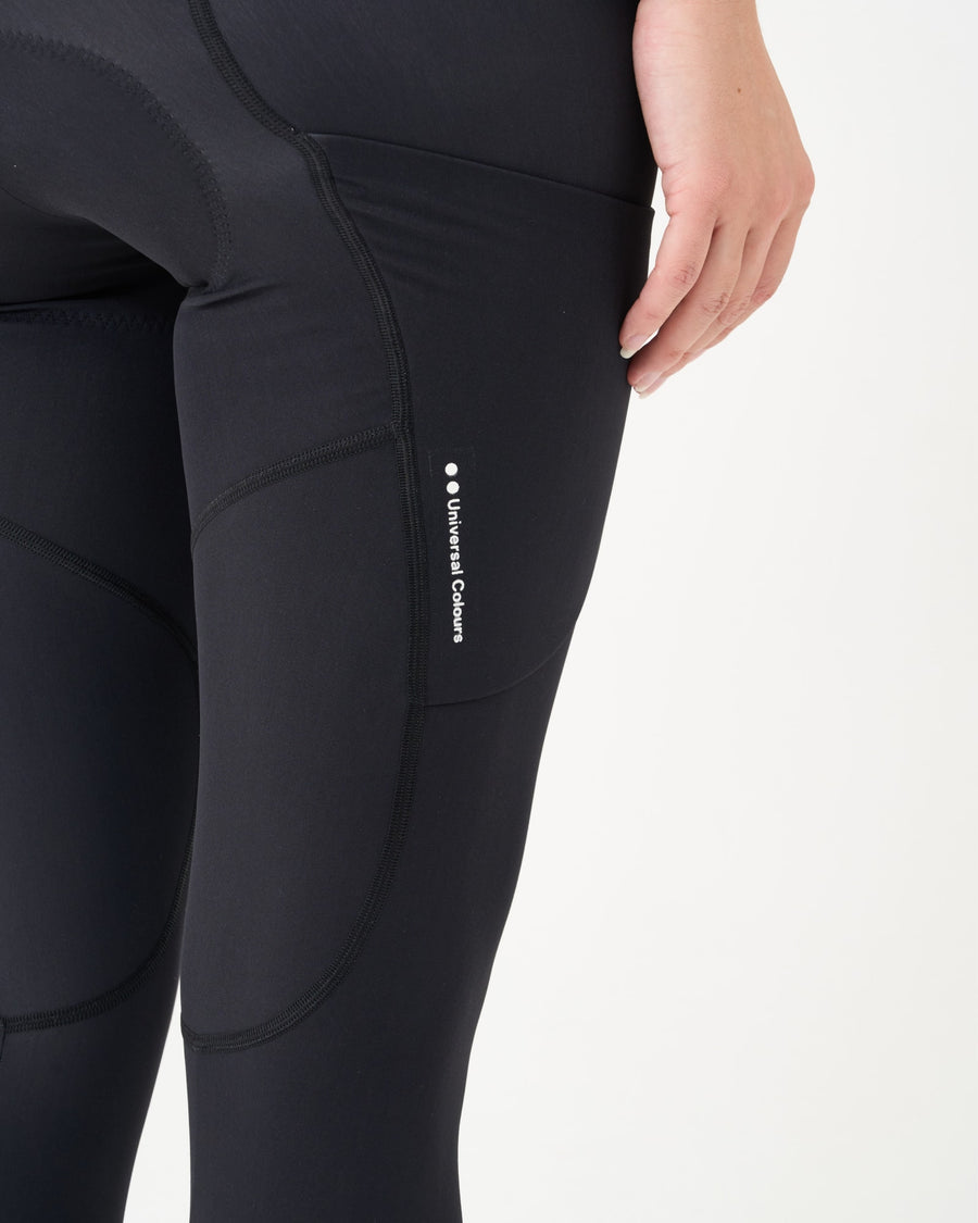 Universal Colours Mono Cargo Women's Bib Tight Winter-Radhose Black