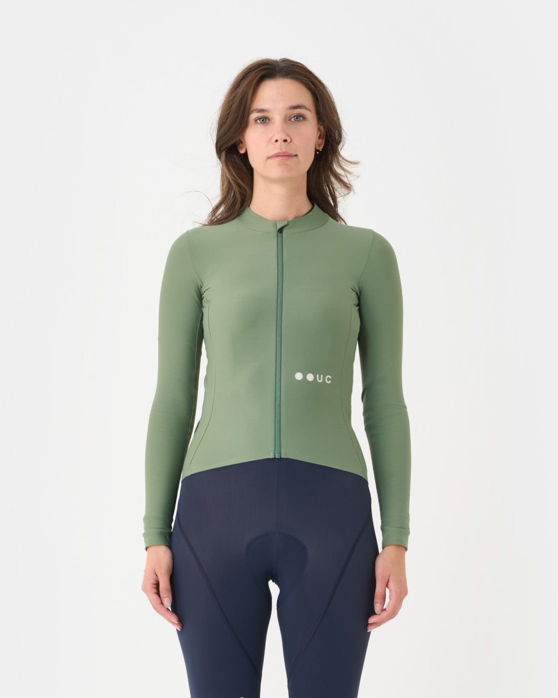 Universal Colours Womens Mono Long Sleeve Jersey Radtrikot langarm Verdant Ash