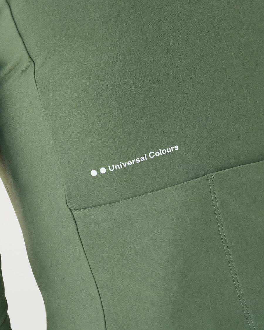 Universal Colours Womens Mono Long Sleeve Jersey Radtrikot langarm Verdant Ash