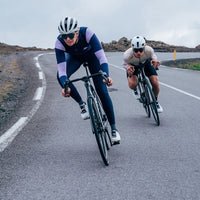 Café du Cycliste Costance Women's Long Sleeve Cycling Jersey Radtrikot Navy / Aster