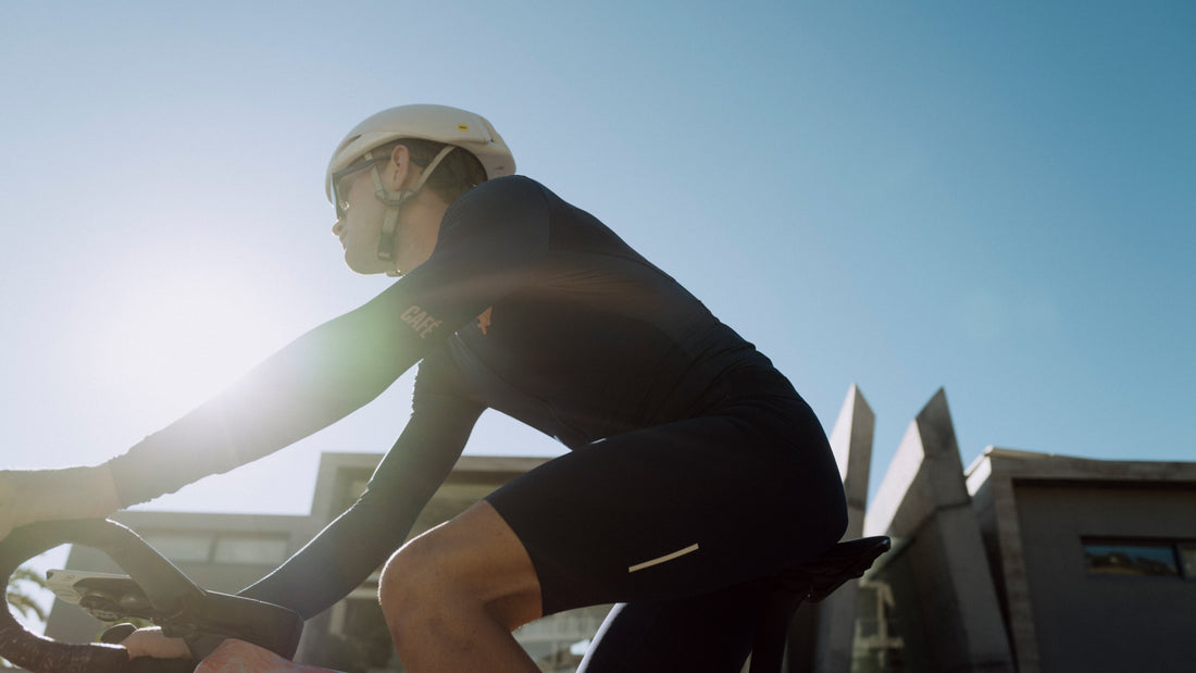 Café du Cycliste Roxane Men's Superlight Long Sleeve Cycling Jersey Radtrikot Navy