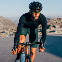 Café du Cycliste Corinne Men's Long Sleeve Textured Cycling Jersey Radtrikot Navy