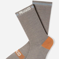 Pedaled Odyssey Merino Reflective Socks Merino Radsocken Grey
