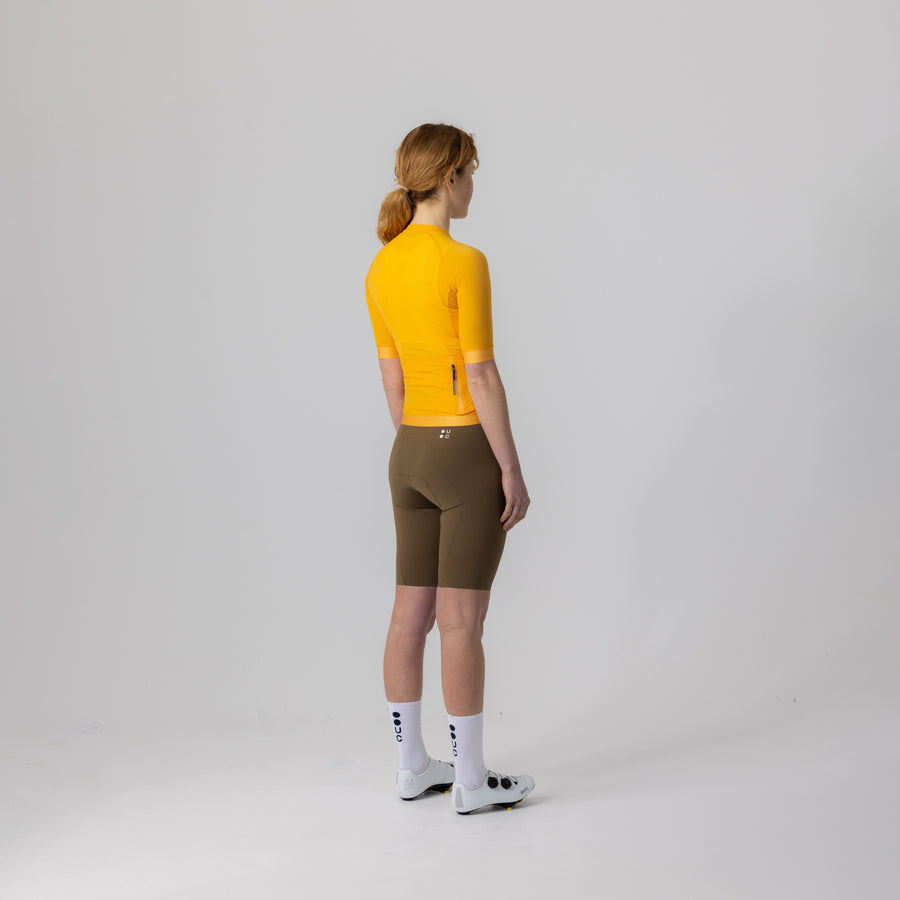 Universal Colours Chroma Women's Short Sleeve Jersey Radtrikot Tangerine Orange