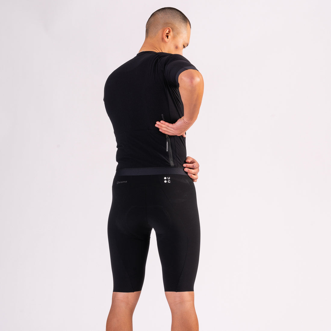 Universal Colours Chroma Men's Short Sleeve Jersey Radtrikot Black