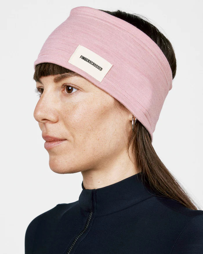 Fingerscrossed Unisex Merino Headband Stirnband Dusty Rose