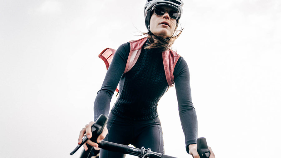 Café du Cycliste Roxane Women's Superlight Long Sleeve Cycling Jersey Radtrikot Chalk