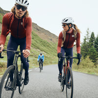 Café du Cycliste Lara Women's Long Sleeve Three Season Cycling Jersey Radtrikot Dahlia