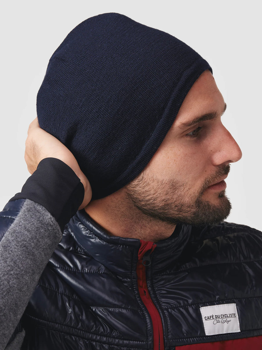 Café du Cycliste Marianne Unisex Merino Beanie Navy