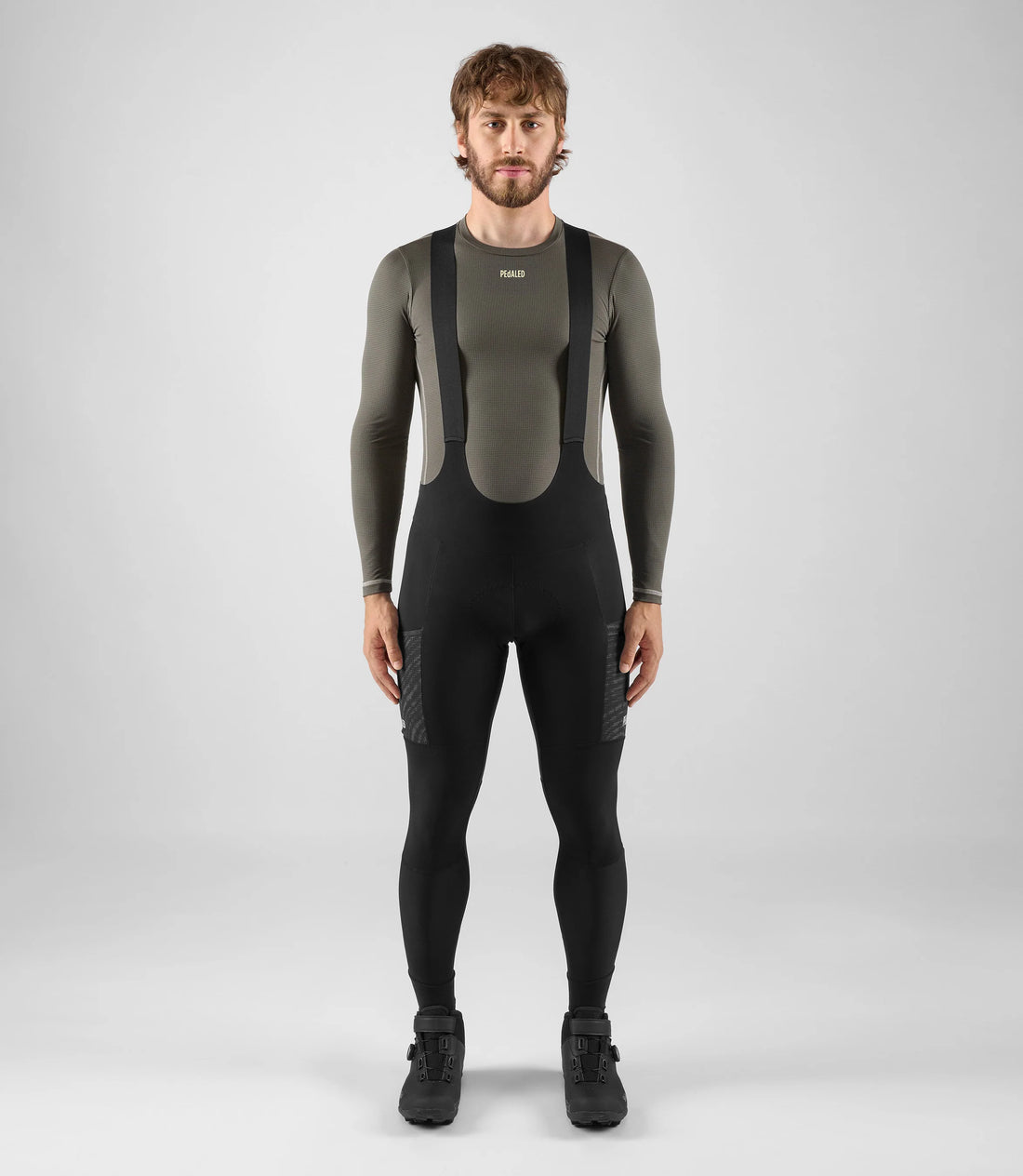 Pedaled Odyssey Tight Thermo Trägerhose Black Green