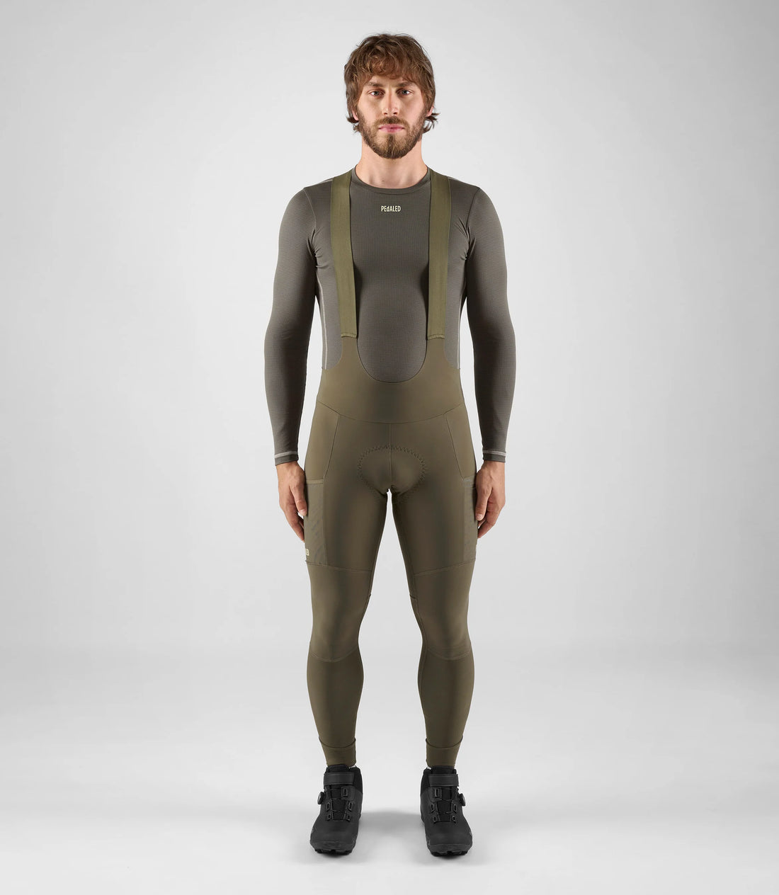 Pedaled Odyssey Tight Thermo Trägerhose Military Green