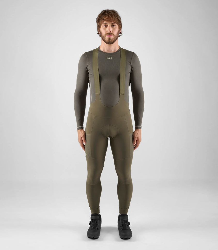 Pedaled Odyssey Tight Thermo Trägerhose Military Green