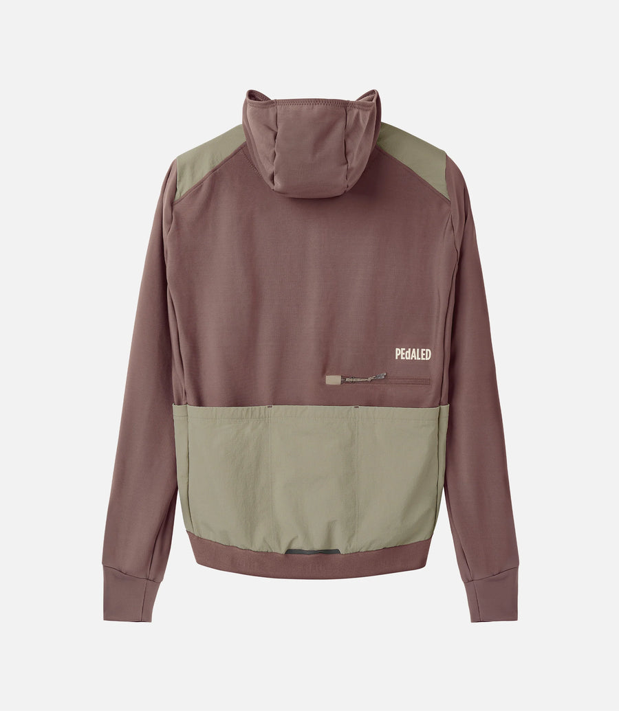 Pedaled Odyssey Hooded Long Sleeve Jersey Radtrikot langarm Brown