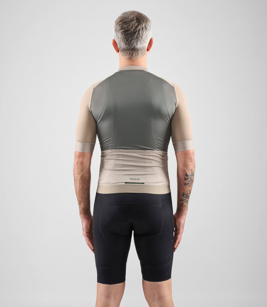 Pedaled Element Men's Jersey Radtrikot Beige