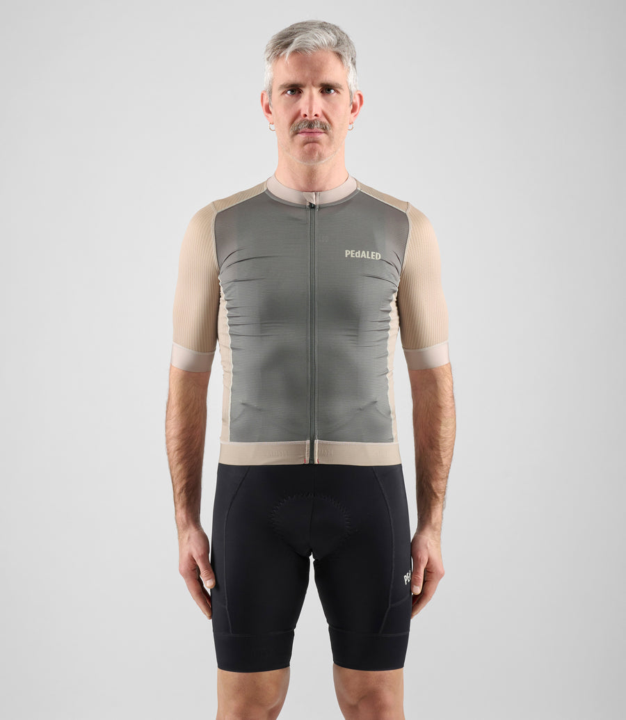 Pedaled Element Men's Jersey Radtrikot Beige