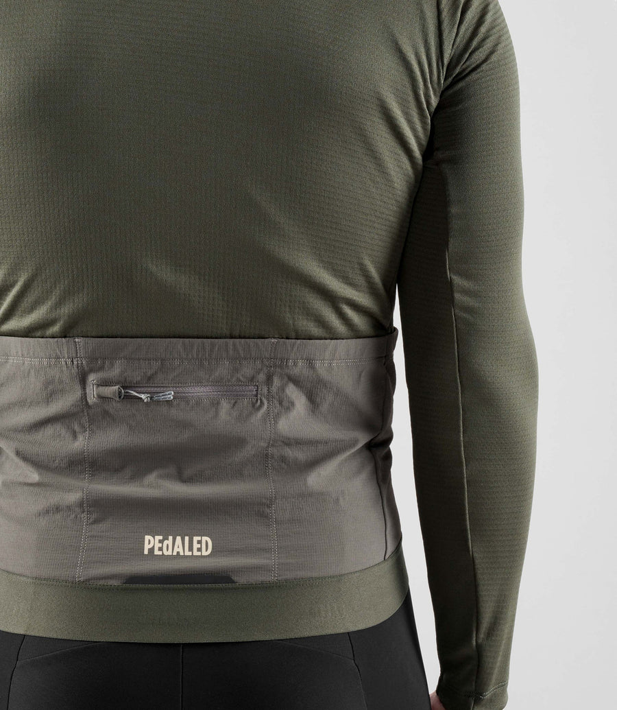 Pedaled Odyssey Windblock Merino Long Sleeve Jersey Radtrikot langarm Grey Ink