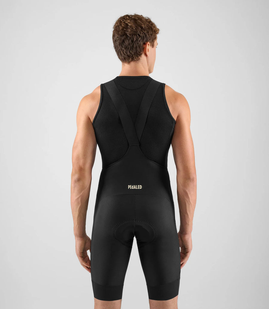 Pedaled Element Thermo Bib Shorts gebürstete kurze Trägerhose Black