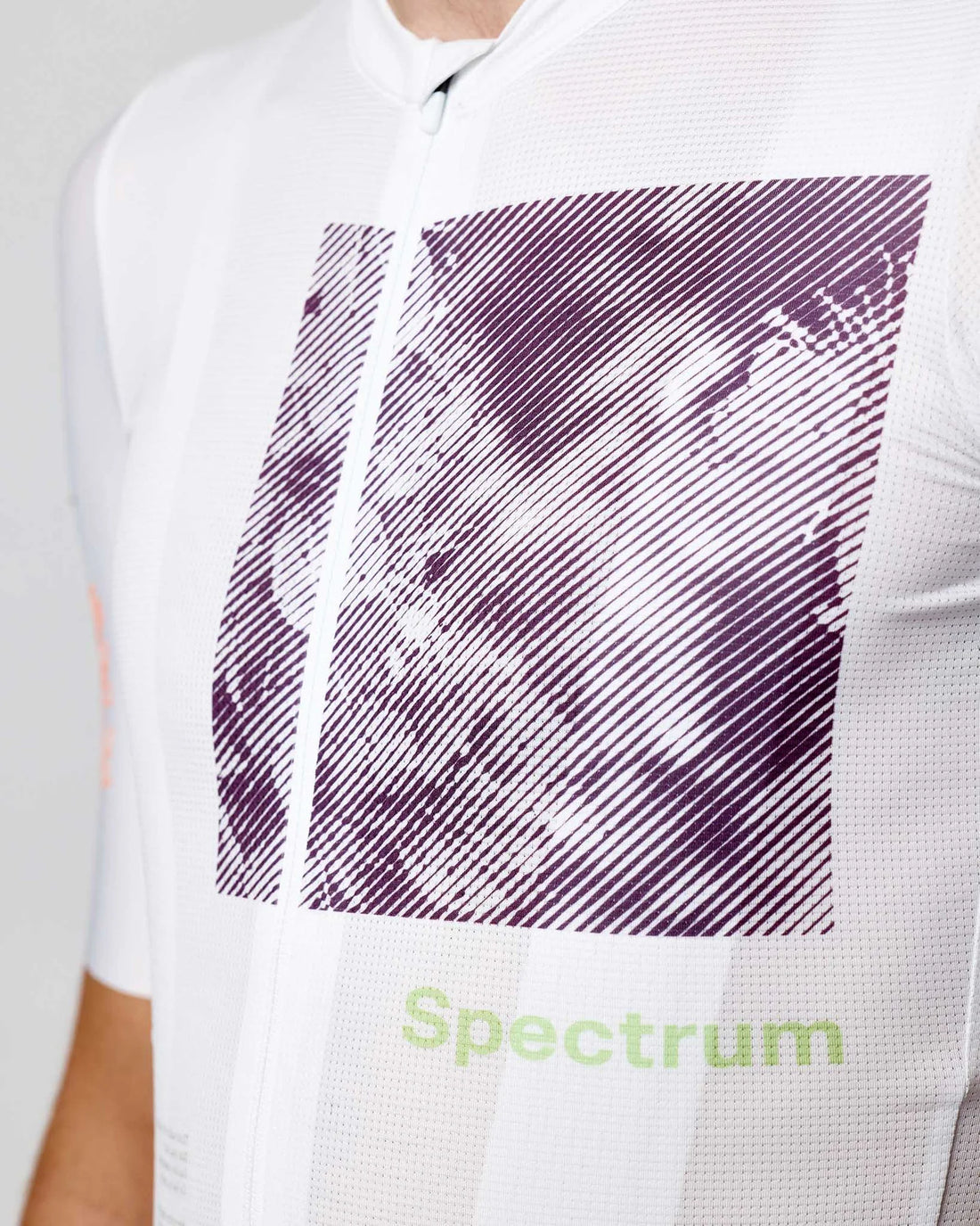 Universal Colours Men's Spectrum Limited Short Sleeve Jersey Radtrikot White