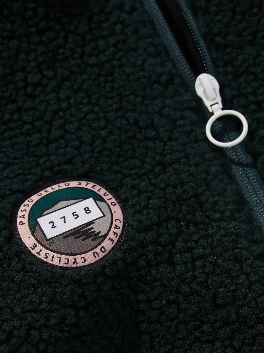 Café du Cycliste Ondine Unisex Fleece Top Dark Green