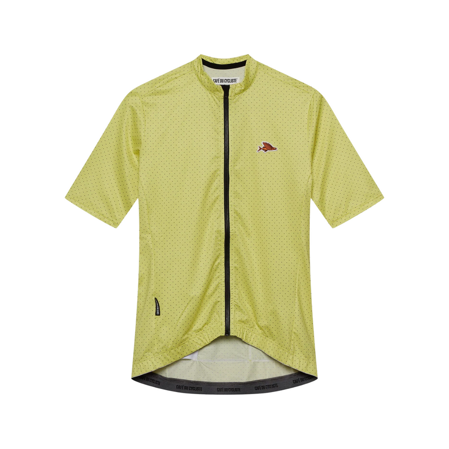 Café du Cycliste Fleurette V2 Women's Lightweight Cycling Jersey Radtrikot Citrus Green