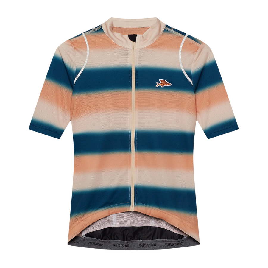 Café du Cycliste Mona Women's Superlight Cycling Jersey Radtrikot Sand/Dutch Coral