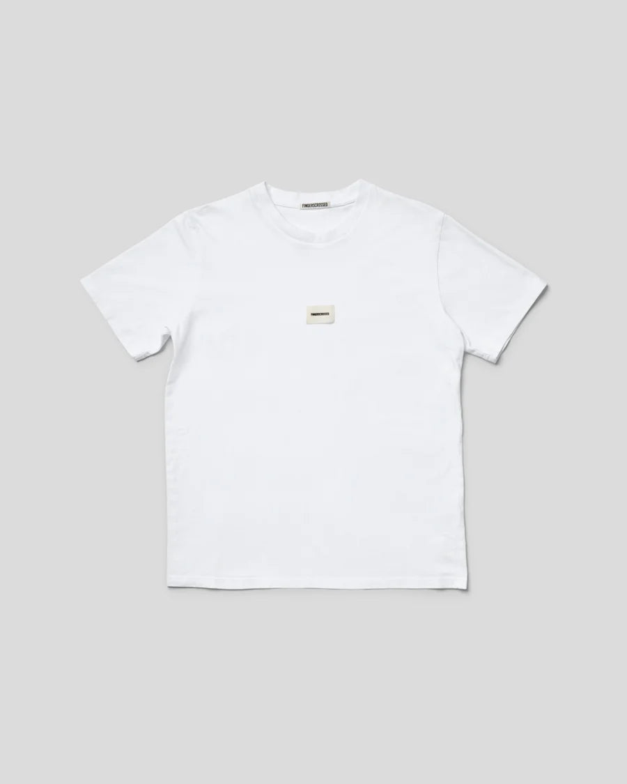 Fingerscrossed Tee Classic Logo Unisex T-Shirt White