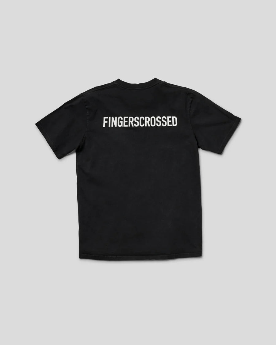 Fingerscrossed Tee Classic Logo Unisex T-Shirt FINGERSCROSSED Black