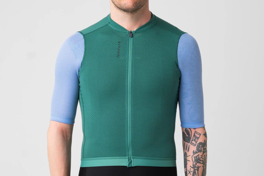 Isadore Signature Merino Air Jersey Radtrikot Green Bottle