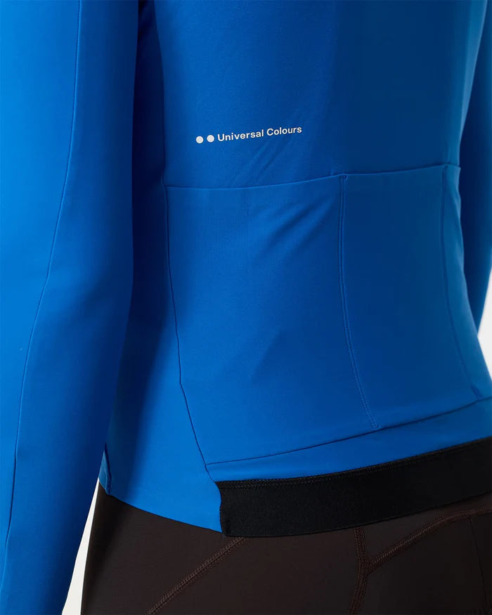 Universal Colours Mens Mono Long Sleeve Jersey Radtrikot langarm Electric Blue