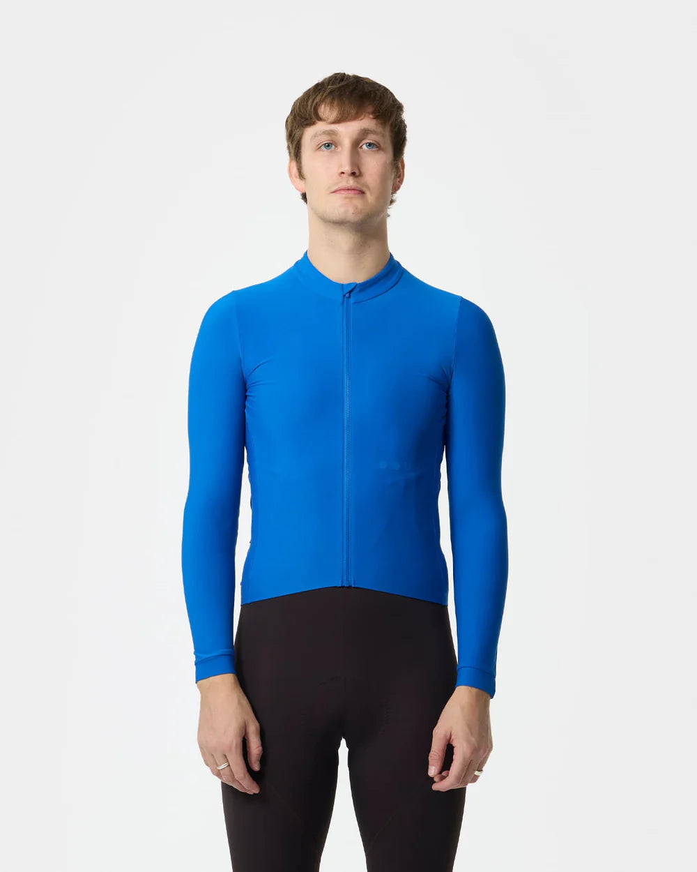 Universal Colours Mens Mono Long Sleeve Jersey Radtrikot langarm Electric Blue