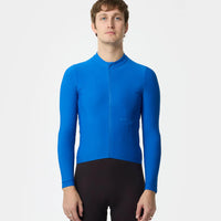 Universal Colours Mens Mono Long Sleeve Jersey Radtrikot langarm Electric Blue