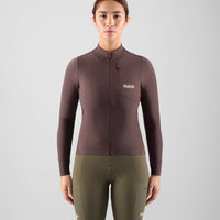 Pedaled Odyssey Women's Long Sleeve Jersey Radtrikot langarm Brown