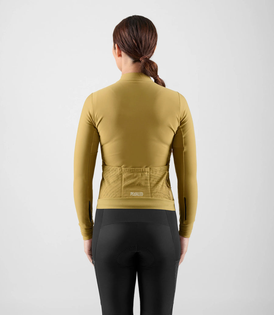 Pedaled Odyssey Women's Long Sleeve Jersey Radtrikot langarm Light Green