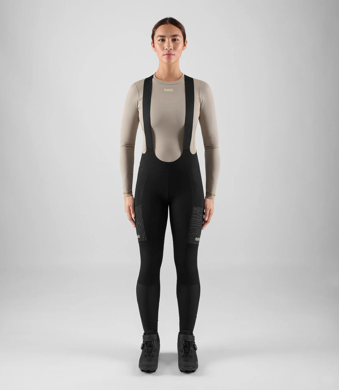 Pedaled Odyssey Women's Tight Thermo Trägerhose Black Green