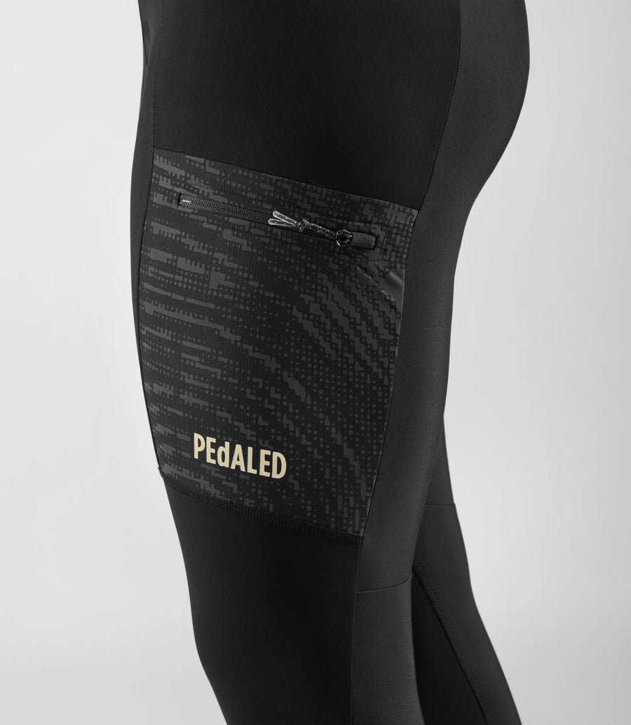 Pedaled Odyssey Women's Tight Thermo Trägerhose Black Green