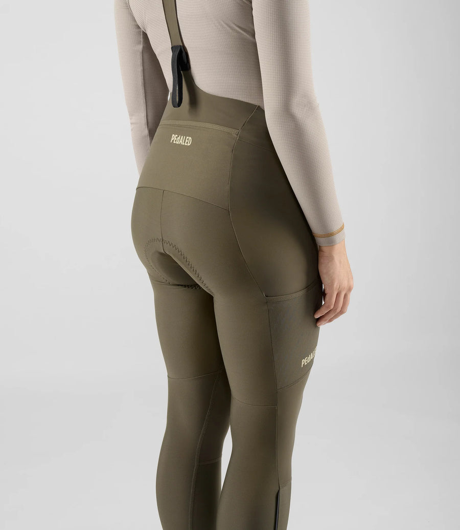 Pedaled Odyssey Women's Tight Thermo Trägerhose Military Green