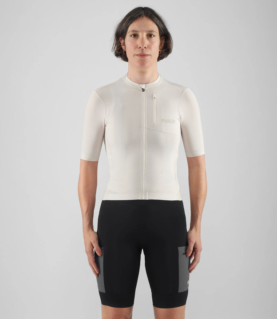 Pedaled Odyssey Women's Jersey Radtrikot Off White