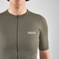 Pedaled Women's Odyssey Delta Jersey Radtrikot Military Green