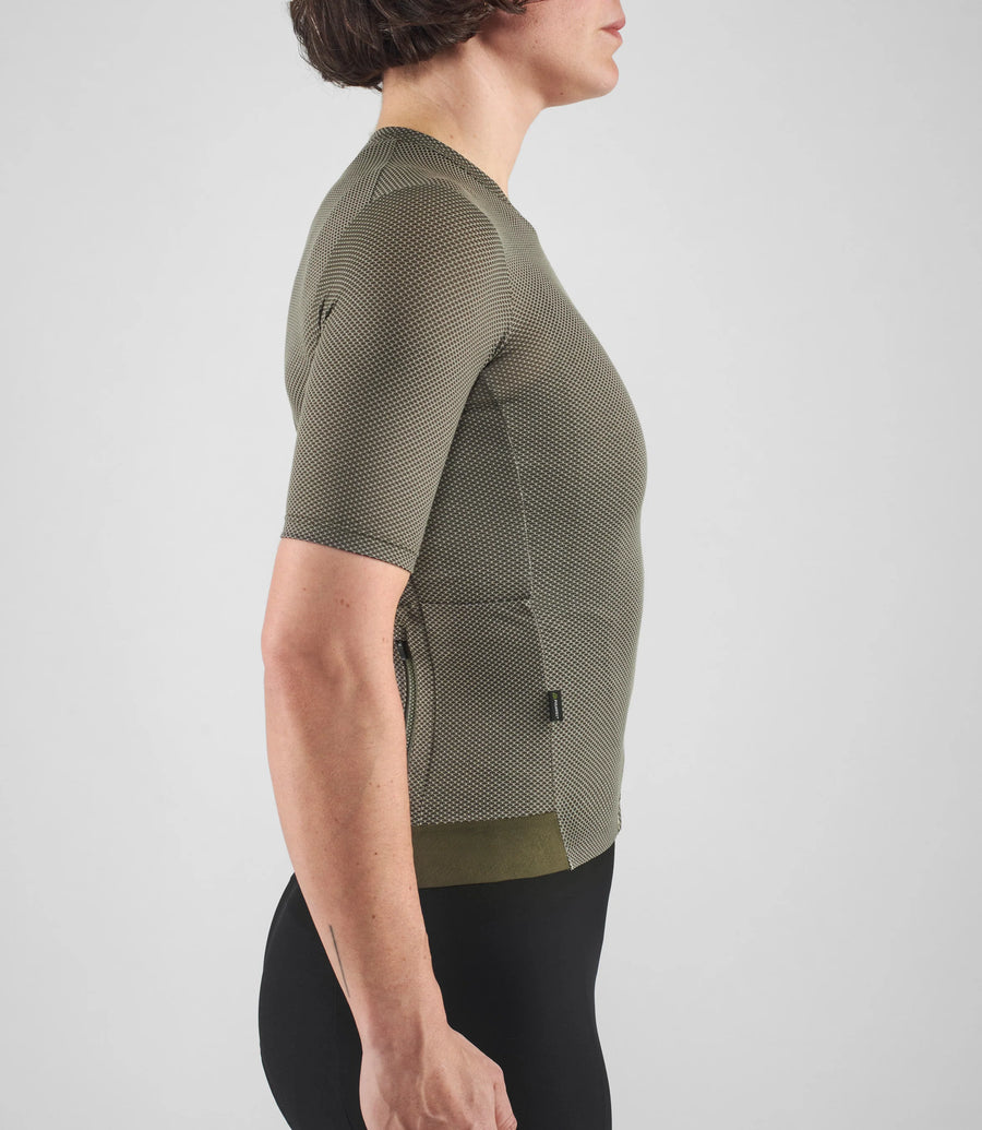 Pedaled Women's Odyssey Delta Jersey Radtrikot Military Green